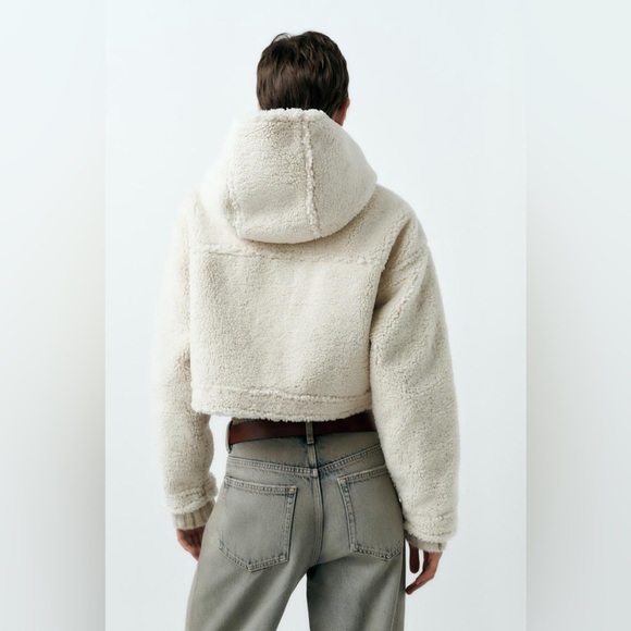 Zara Double-Faced Fleece Lined Jacket - Picture 3 of 10